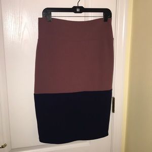 LuLaRoe Cassie Skirt Navy and Mauve